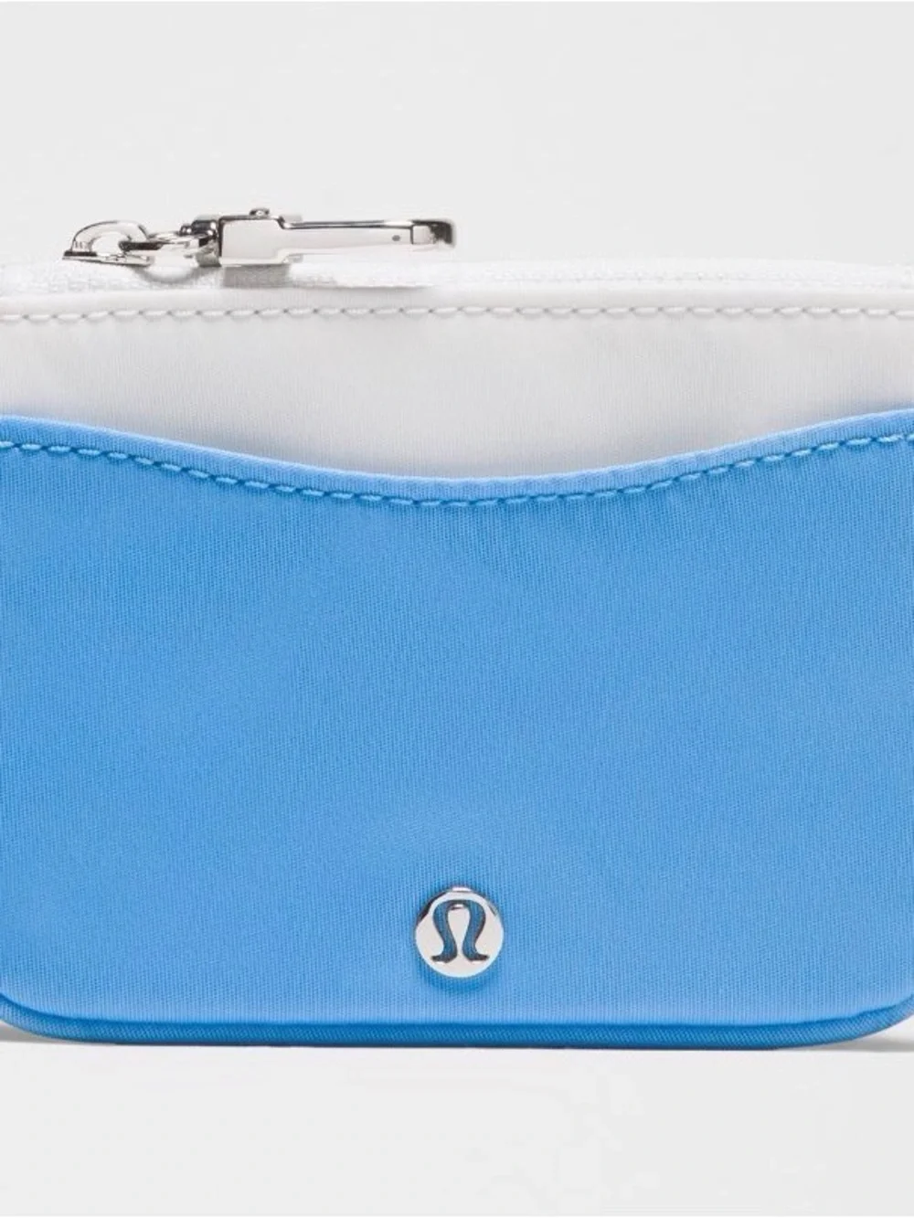 lululemon athletica Blue and White Card Pouch with Key Clip